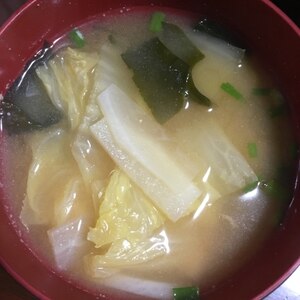 ねぎ・大根・白菜の味噌汁